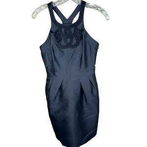 Banana Republic Monogram Silver Silk Mini Dress New Size 2 Evening Cocktail NEW